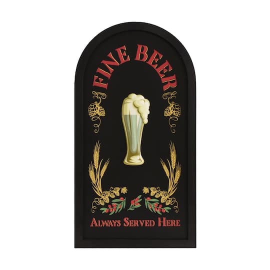 American Art Decor 14" x 26" Fine Beer Bar Sign Vintage Pub Wall Décor